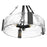 Millennium Lighting Rezi 3Lt 20" Pendant, Black/Clear Handmade