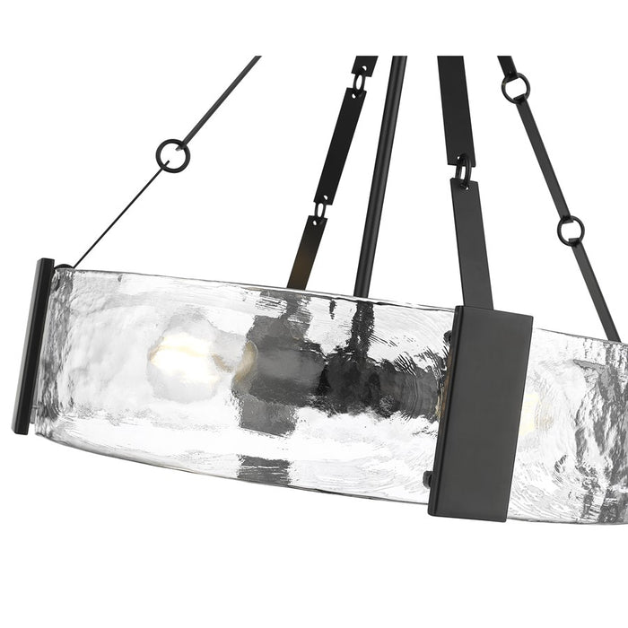 Millennium Lighting Rezi 3Lt 20" Pendant, Black/Clear Handmade