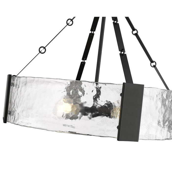 Millennium Lighting Rezi 4Lt 21" Pendant, Black/Clear Handmade