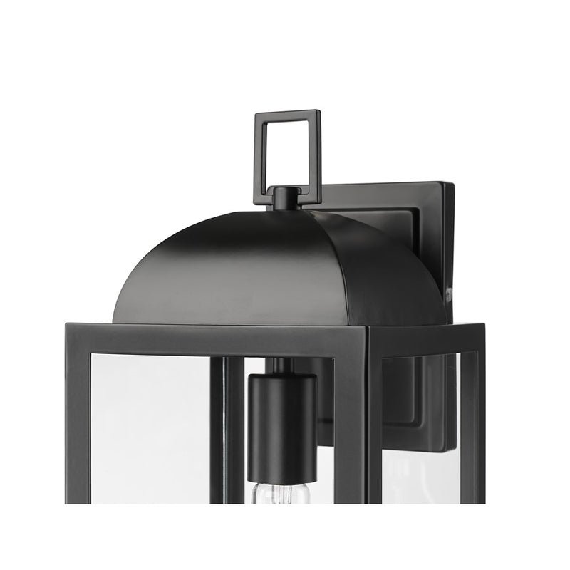Millennium Beaufort 1Lt 18" Outdoor Wall Sconce, Black/Clear
