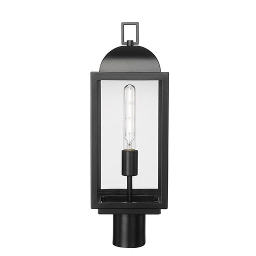 Millennium Beaufort 1Lt 21" Outdoor Post Lantern, Black/Clear