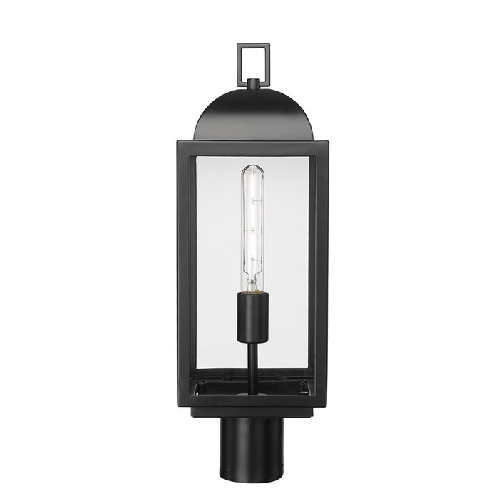 Millennium Beaufort 1Lt 21" Outdoor Post Lantern, Black/Clear
