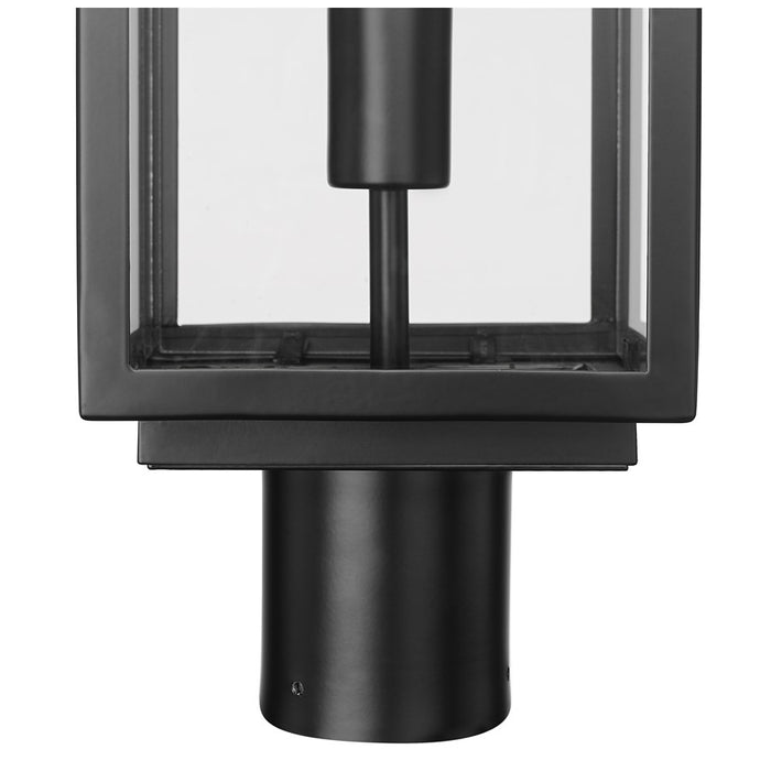 Millennium Beaufort 1Lt 21" Outdoor Post Lantern, Black/Clear