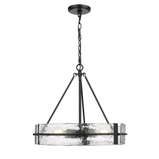Millennium Lighting Rezi 3Lt 17" Pendant, Black/Clear Handmade