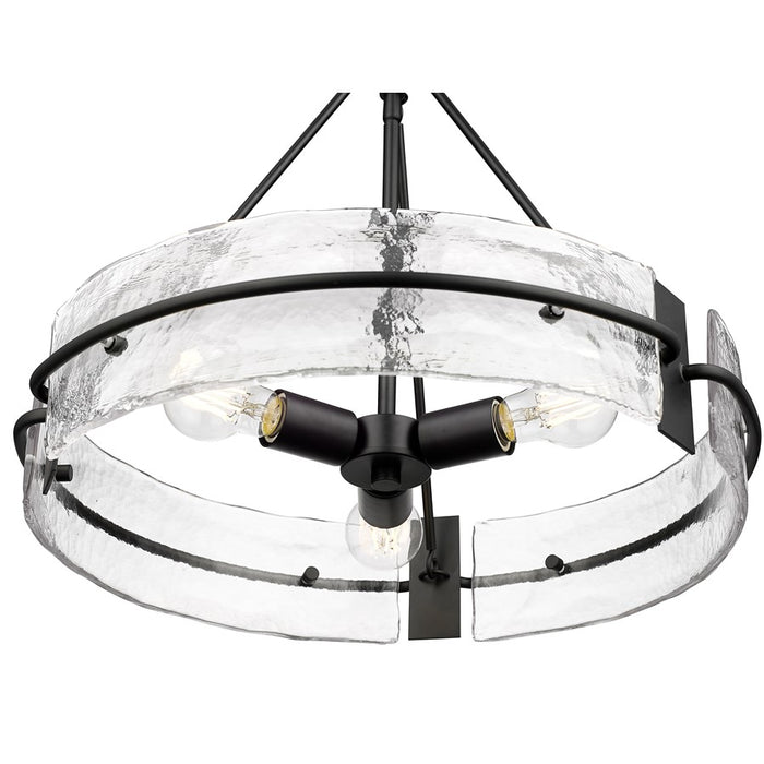 Millennium Lighting Rezi 3Lt 17" Pendant, Black/Clear Handmade