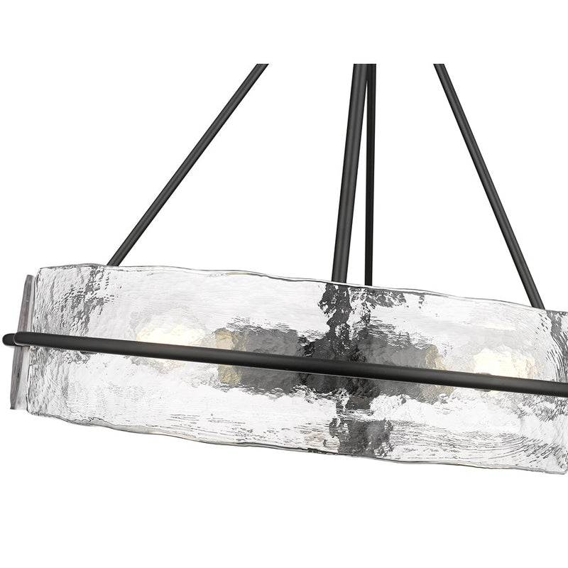 Millennium Lighting Rezi 3Lt 17" Pendant, Black/Clear Handmade