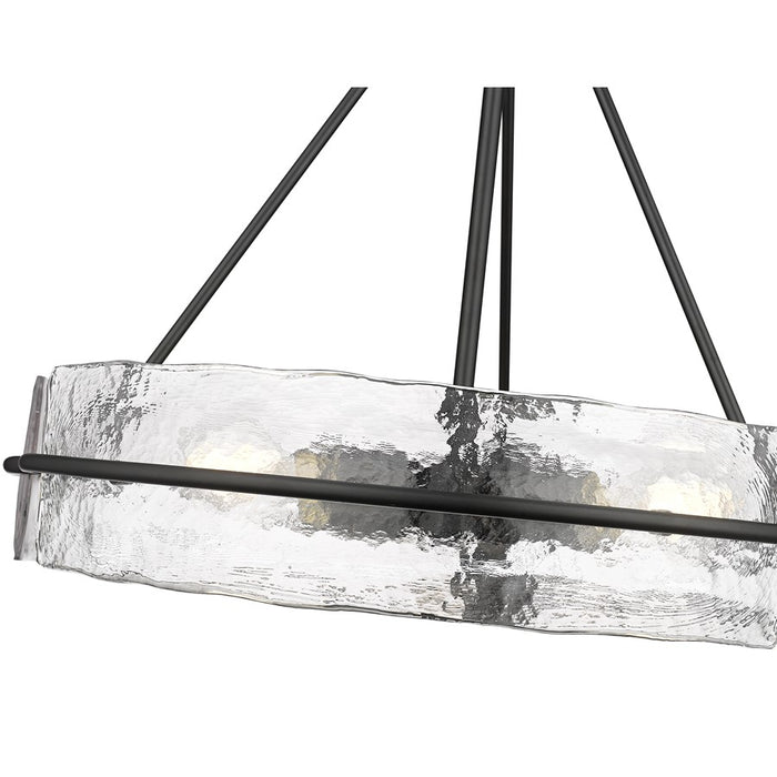 Millennium Lighting Rezi 3Lt 17" Pendant, Black/Clear Handmade