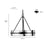 Millennium Lighting Rezi 3Lt 17" Pendant, Black/Clear Handmade