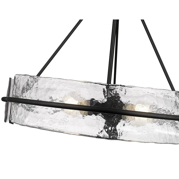 Millennium Lighting Rezi 4Lt 20" Pendant, Black/Clear Handmade
