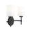 Millennium Lighting Keylee 2Lt 16" Vanity, Black/Glossy Opal White