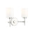 Millennium Lighting Keylee 2Lt 16" Vanity, Nickel/Glossy Opal White - 19602-PN