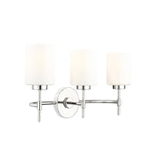 Millennium Lighting Keylee 3Lt 22" Vanity, Nickel/Glossy Opal White - 19603-PN