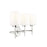 Millennium Lighting Keylee 3Lt 22" Vanity, Nickel/Glossy Opal White
