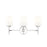 Millennium Lighting Keylee 3Lt 22" Vanity, Nickel/Glossy Opal White