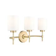 Millennium Lighting Keylee 3Lt 22" Vanity, Brass/Glossy Opal White - 19603-VB
