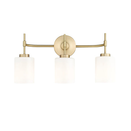 Millennium Lighting Keylee 3Lt 22" Vanity, Brass/Glossy Opal White