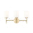 Millennium Lighting Keylee 3Lt 22" Vanity, Brass/Glossy Opal White