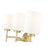 Millennium Lighting Keylee 3Lt 22" Vanity, Brass/Glossy Opal White