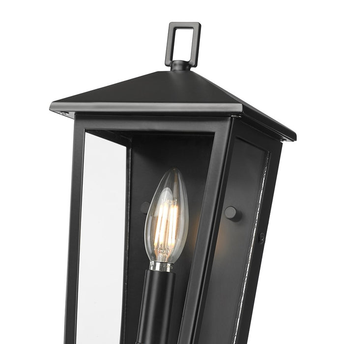 Millennium Lighting Munger 1Lt 11" Outdoor Wall Sconce, Black/Clear