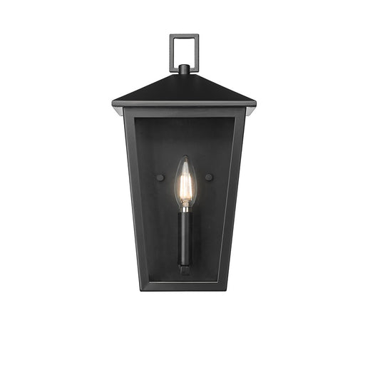 Millennium Lighting Munger 1Lt 14" Outdoor Wall Sconce, Black/Clear