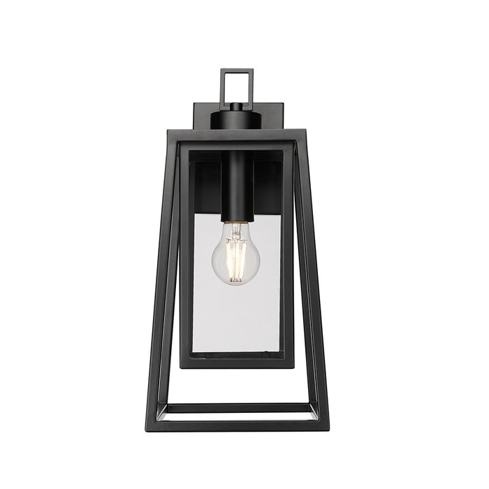 Millennium Lighting Denzell 1Lt 17" Outdoor Sconce, Black/Clear