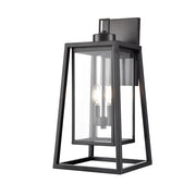 Millennium Lighting Denzell 2Lt 21" Outdoor Sconce, Black/Clear - 198502-PBK