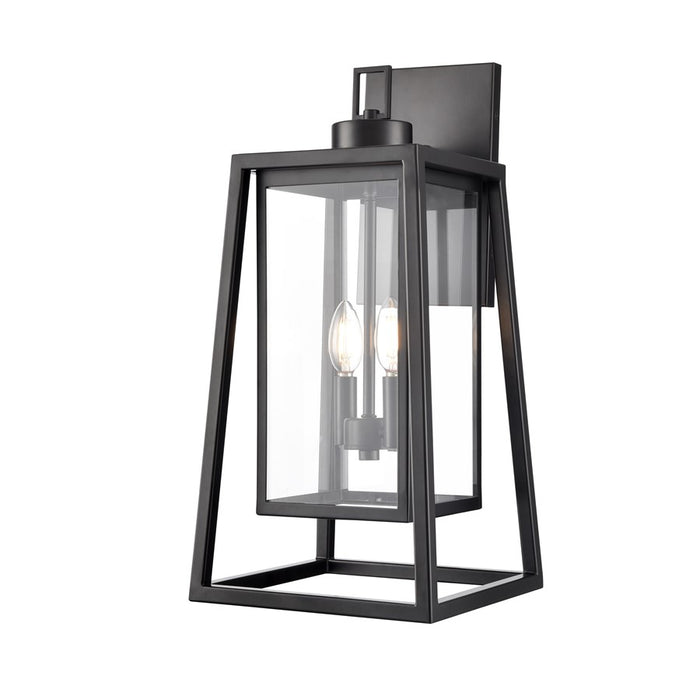 Millennium Lighting Denzell 2Lt 21" Outdoor Sconce, Black/Clear - 198502-PBK