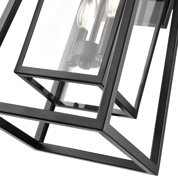 Millennium Lighting Denzell 2Lt 21" Outdoor Sconce, Black/Clear