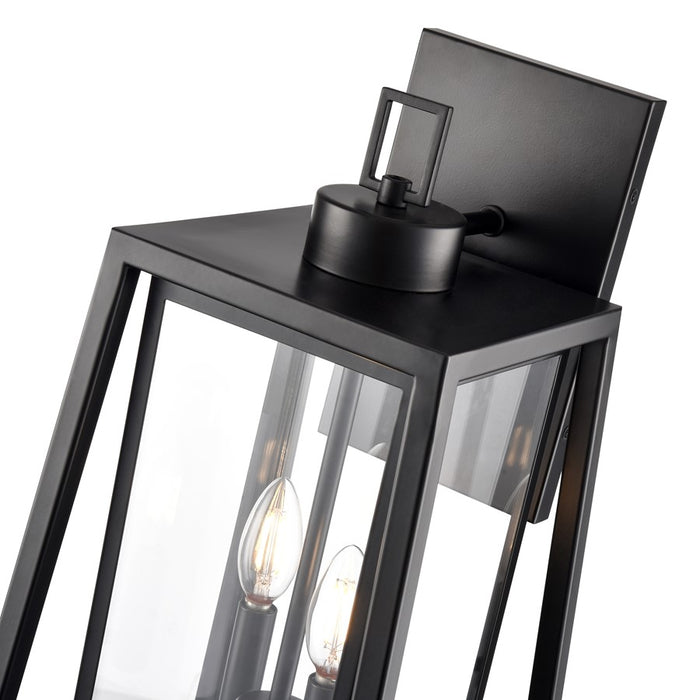 Millennium Lighting Denzell 2Lt 21" Outdoor Sconce, Black/Clear
