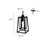 Millennium Denzell 1Lt 8" Outdoor Hanging Lantern, Black/Clear