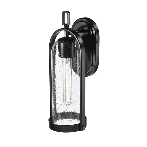 Millennium Lighting Luxio 1Lt 15" Outdoor Wall Sconce, Black/Clear - 199501-PBK