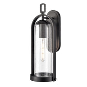 Millennium Lighting Luxio 1Lt 20" Outdoor Wall Sconce, Black/Clear - 199601-PBK