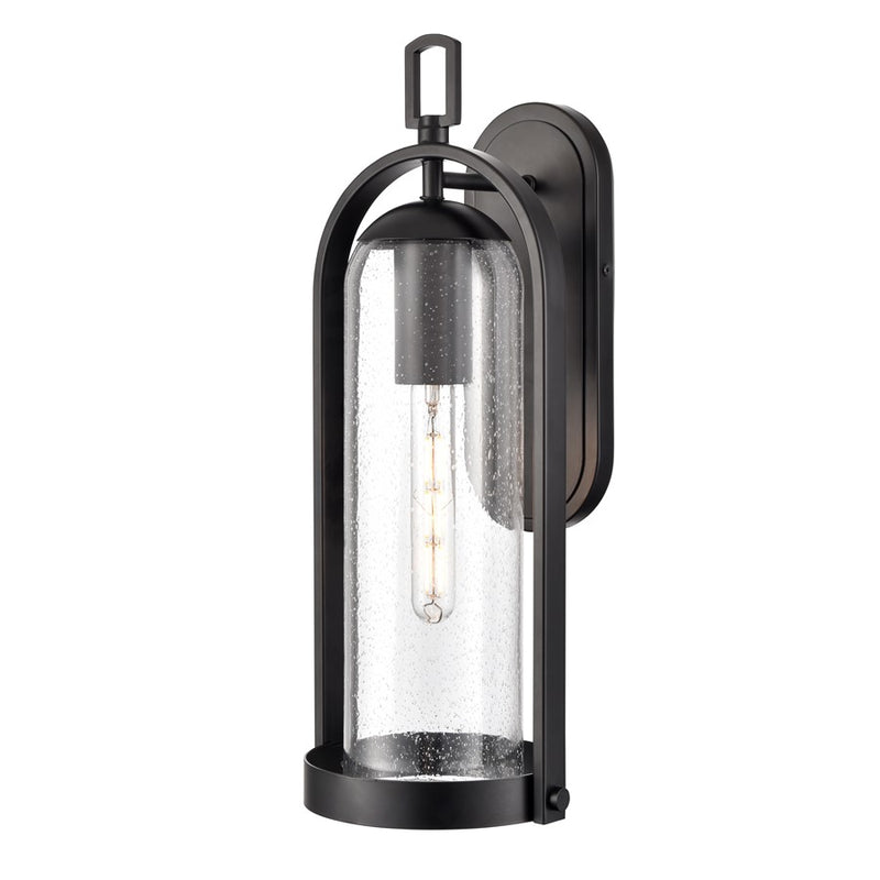 Millennium Lighting Luxio 1Lt 20" Outdoor Wall Sconce, Black/Clear - 199601-PBK