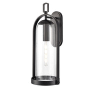 Millennium Lighting Luxio 1Lt 25" Outdoor Wall Sconce, Black/Clear - 199701-PBK