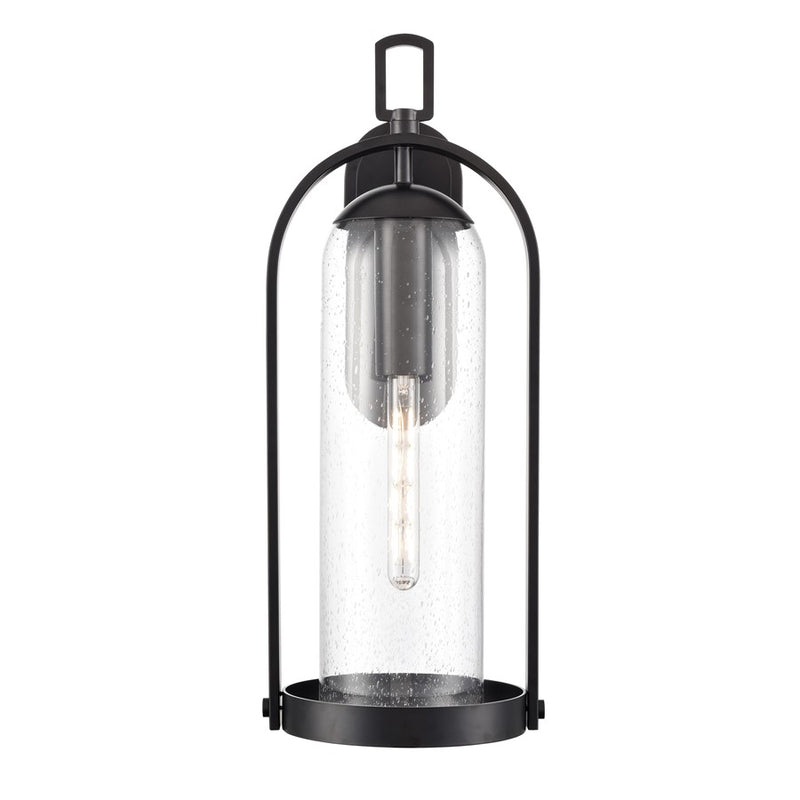 Millennium Lighting Luxio 1Lt 25" Outdoor Wall Sconce, Black/Clear