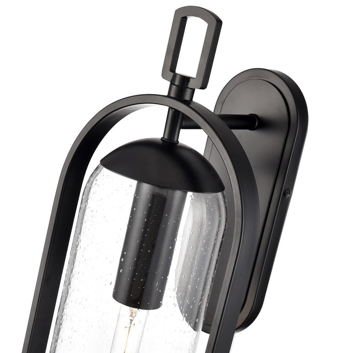 Millennium Lighting Luxio 1Lt 25" Outdoor Wall Sconce, Black/Clear