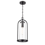 Millennium Lighting Luxio 1Lt 8" Outdoor Hanging Lantern, Black - 199801-PBK