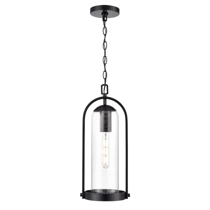 Millennium Lighting Luxio 1Lt 8" Outdoor Hanging Lantern, Black
