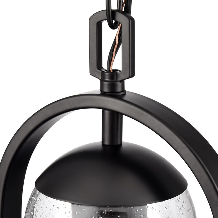 Millennium Lighting Luxio 1Lt 8" Outdoor Hanging Lantern, Black