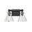 Millennium Lighting Barlon 2Lt Vanity, Black/Clear - 20002-MB