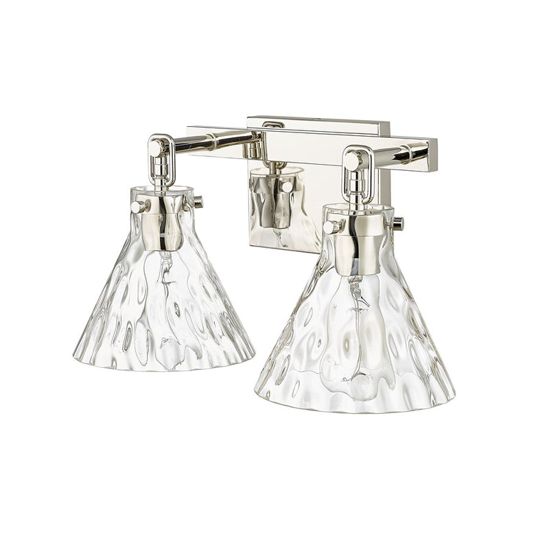 Millennium Lighting Barlon 2Lt Vanity, Polished Nickel/Clear