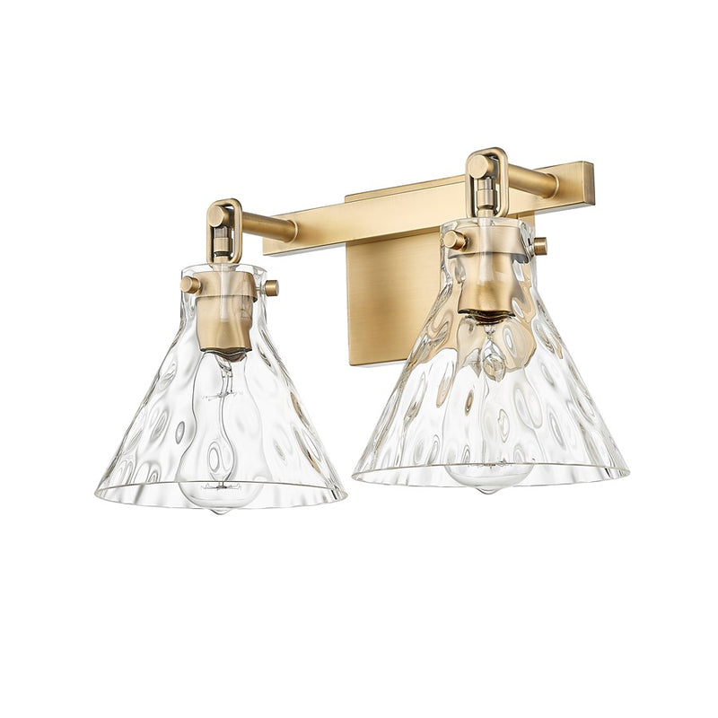 Millennium Lighting Barlon 2Lt Vanity, Vintage Brass/Clear