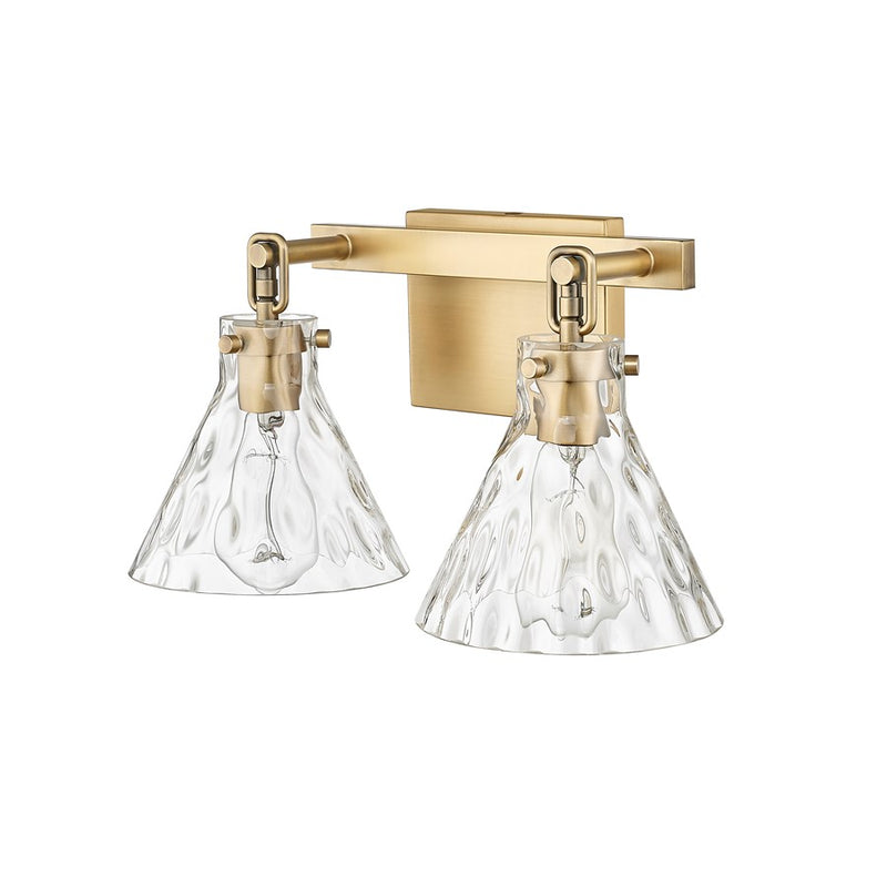 Millennium Lighting Barlon 2Lt Vanity, Vintage Brass/Clear