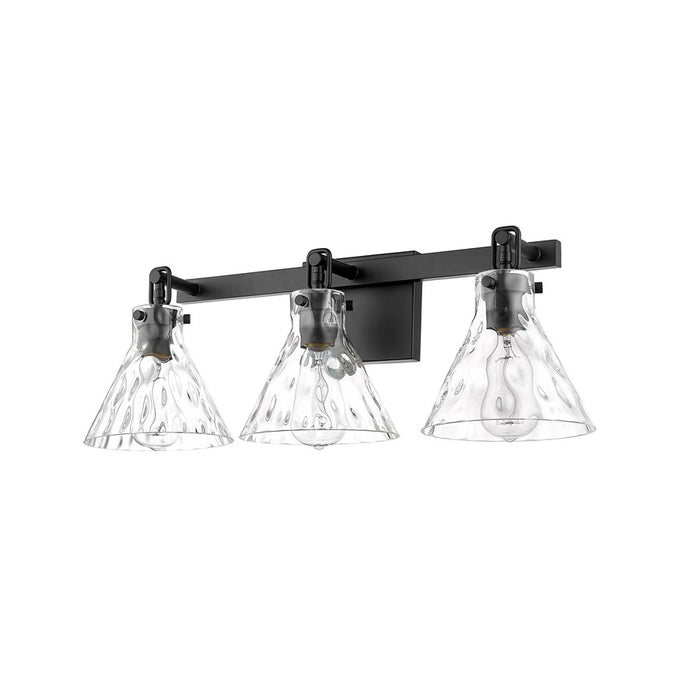 Millennium Lighting Barlon 3Lt Vanity, Black/Clear