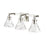Millennium Lighting Barlon 3Lt Vanity, Polished Nickel/Clear