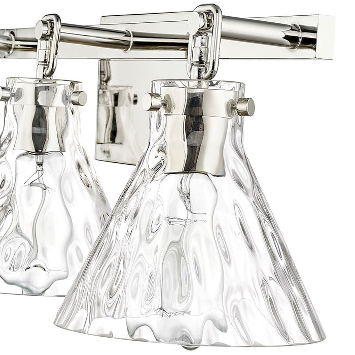 Millennium Lighting Barlon 3Lt Vanity, Polished Nickel/Clear