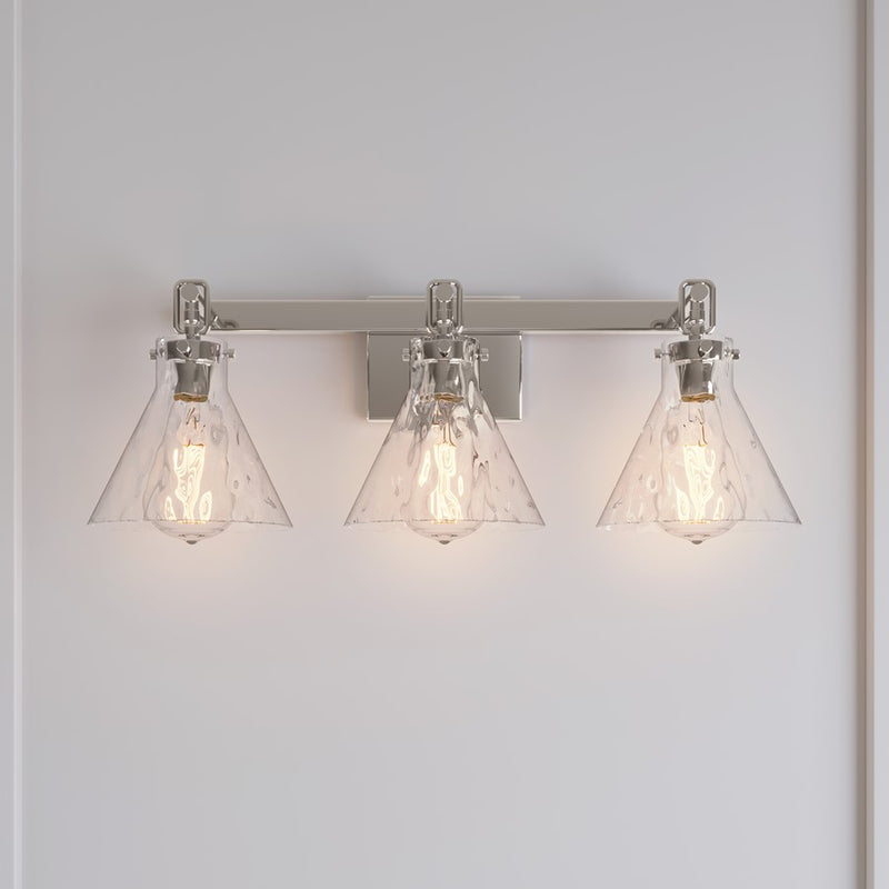 Millennium Lighting Barlon 3Lt Vanity, Polished Nickel/Clear