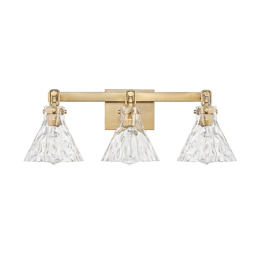 Millennium Lighting Barlon 3Lt Vanity, Vintage Brass/Clear - 20003-VB
