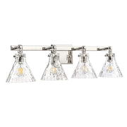 Millennium Lighting Barlon 34.75" 4Lt Vanity, Nickel/Clear Water - 20004-PN