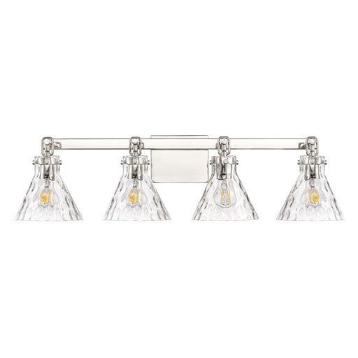 Millennium Lighting Barlon 34.75" 4Lt Vanity, Nickel/Clear Water
